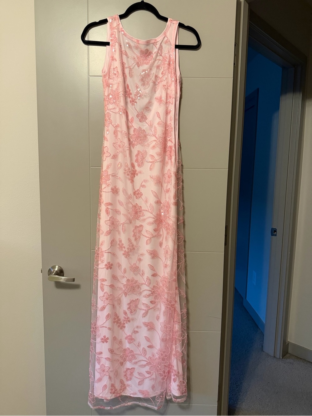 Peppermayo Pink Floral Lace Maxi Dress